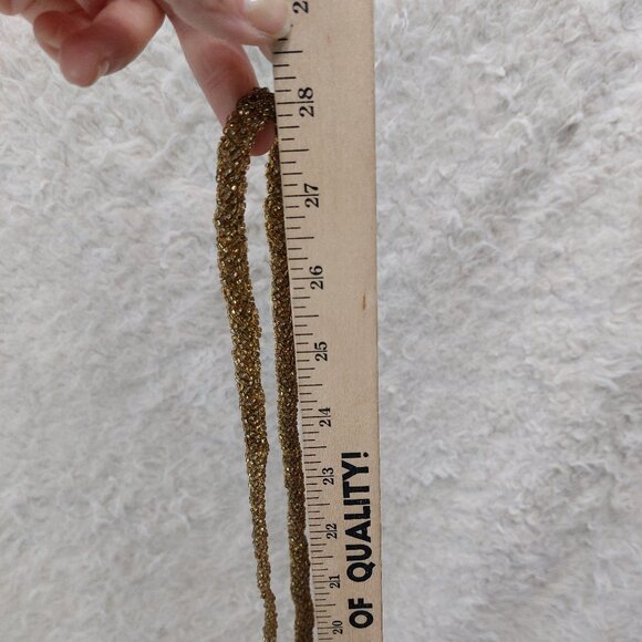 Vintage Handmade Gold Beading Waist Belt with Tassel - Picture 3 of 4